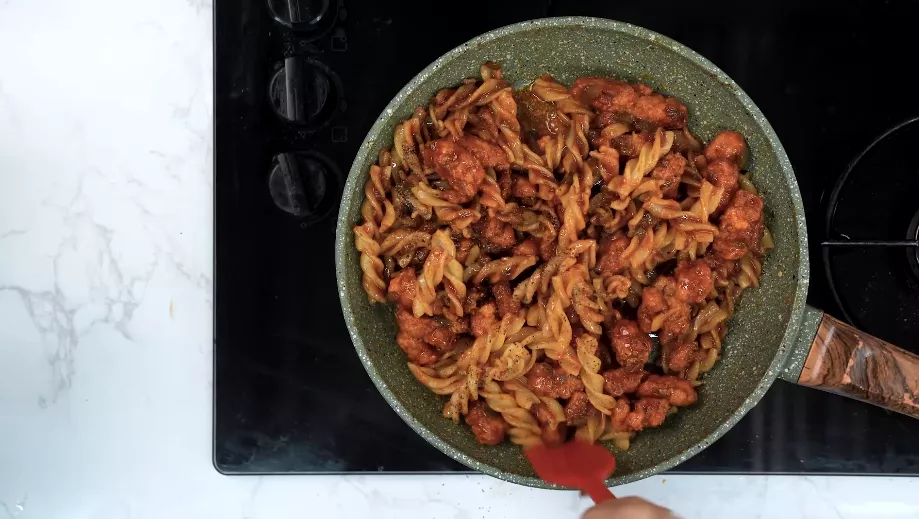 Chicken Popcorn Pasta Recipe